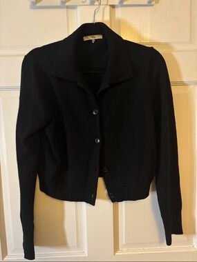 Frame Denim Black Knit Cardigan